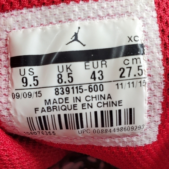 Nike Air Retro 1 Shoes High Red Elephant Mens 9.5 Basketball Sneakers 839115-600 main image 7